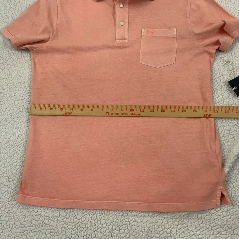 Vineyard Vines Performance Polo Shirt Boy’s L Pink Polo 100% Cotton Pocket New
